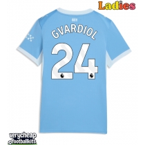 Manchester City Josko Gvardiol #24 Replica Home Shirt Ladies 2026-27 Short Sleeve